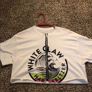 Customized White Claw Zipped Cropped Shirt